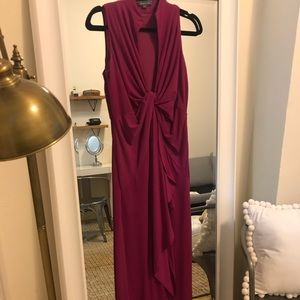 Collar high low dress